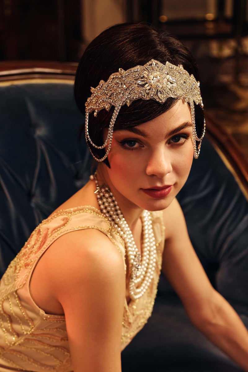 BABEYOND 1920s Flapper Headpiece Roaring 20s Headband Great Gatsby Headband for Women Vintage Hair Accessory - Image 1